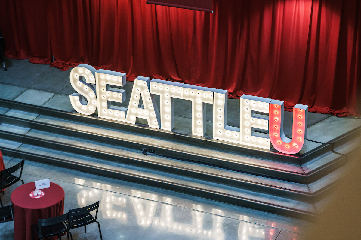 A photo of the Seattle U spirit mark
